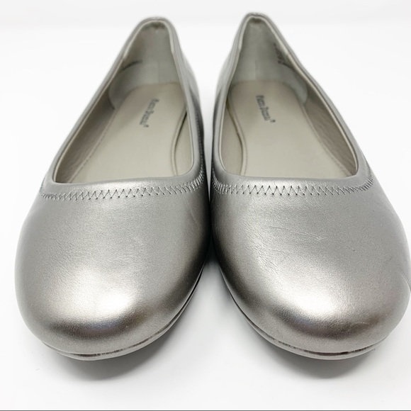 silver flat shoes size 9